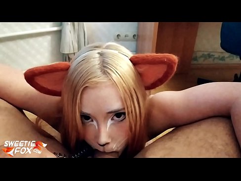 ❤️ Kitsune s'empassa la polla i es corre a la boca ❤ Vídeo porno a nosaltres